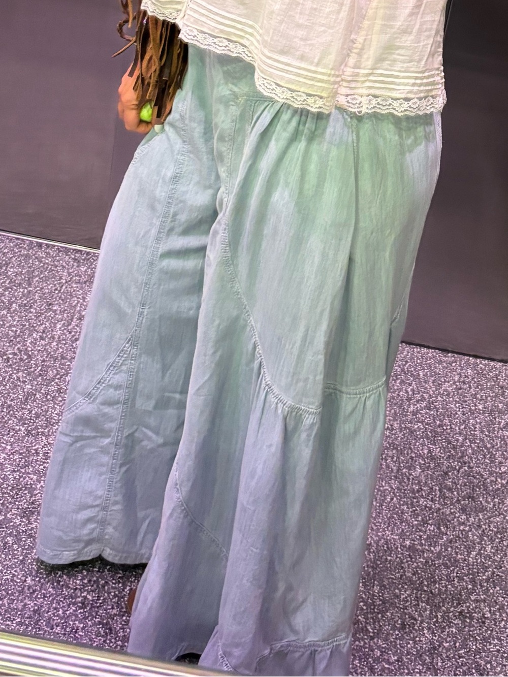 Women's Denim We the Free Elastic Waist Bell Bottoms - Medium - Picture 5 of 5